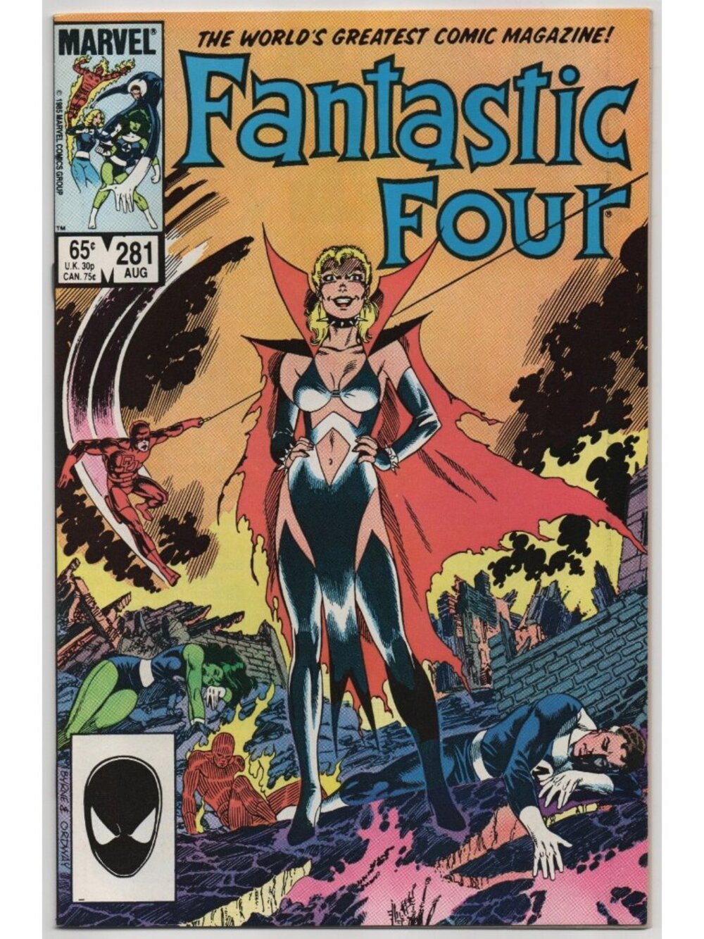 Fantastic Four 281 Marvel Comics 1985 VF 8.0 Daredevil Malice John Byrne Direct